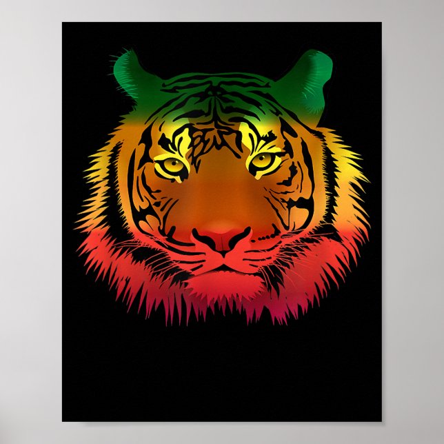 Poster Bandeira do Tigre jamaicano legal (Frente)