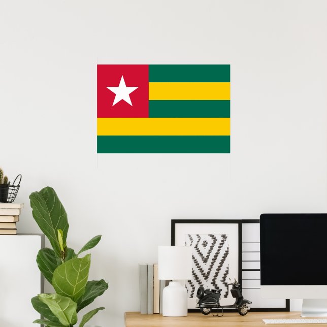 Poster bandeira do Togo (Escritório em casa)
