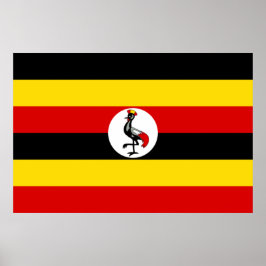 Poster Bandeira do Uganda