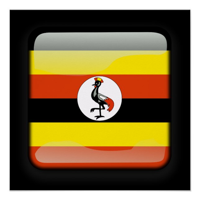 Pôster Bandeira do Uganda (Frente)