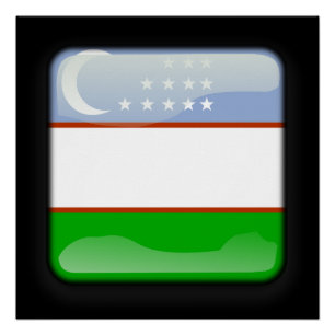 Pôster Bandeira do Usbequistão