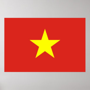Poster Bandeira do Vietname