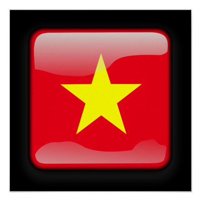 Pôster Bandeira do Vietname (Frente)