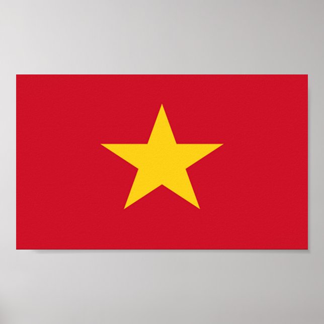 Pôster Bandeira do Vietname (Frente)