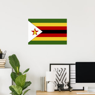 Poster Bandeira do Zimbabué