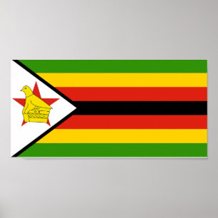 Poster Bandeira do Zimbabué