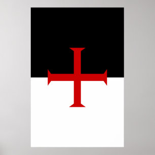 Pôster Bandeira dos Cavaleiros Templários