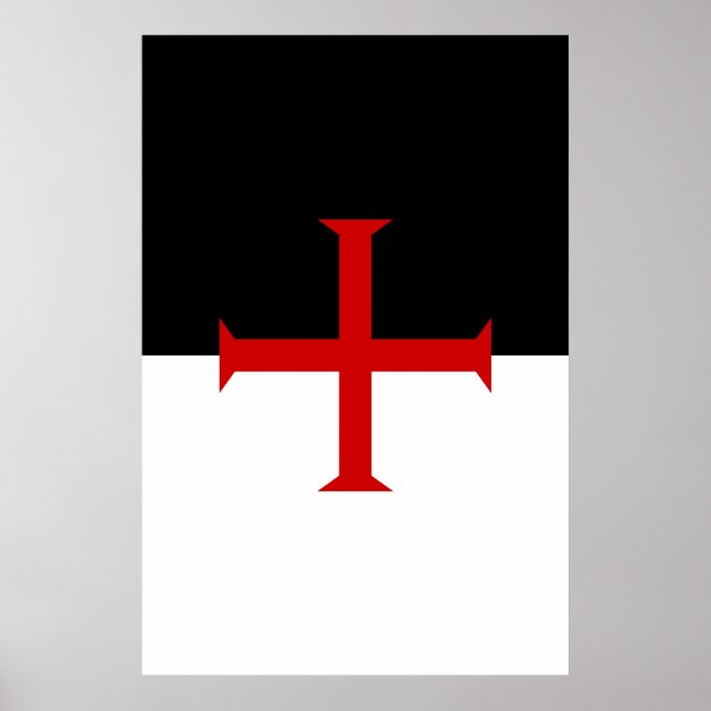 Pôster Bandeira dos Cavaleiros Templários (Frente)
