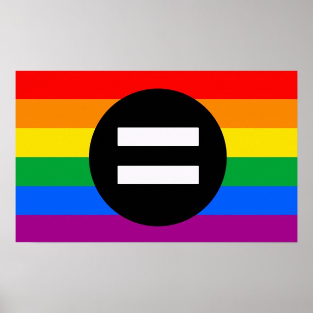 Pôster Bandeira dos Direitos Gay (Frente)