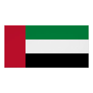 Pôster Bandeira dos Emirados Árabes Unidos