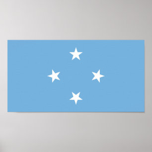 Poster Bandeira dos Estados Federados da Micronésia