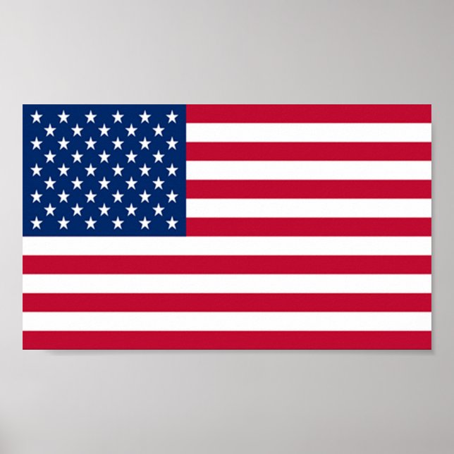 Pôster Bandeira dos Estados Unidos da América (Frente)