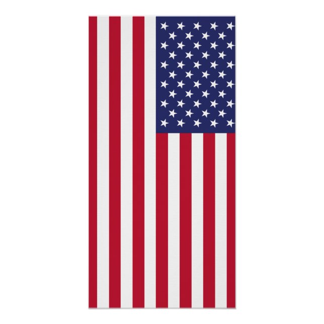 Pôster Bandeira dos Estados Unidos da América (Frente)