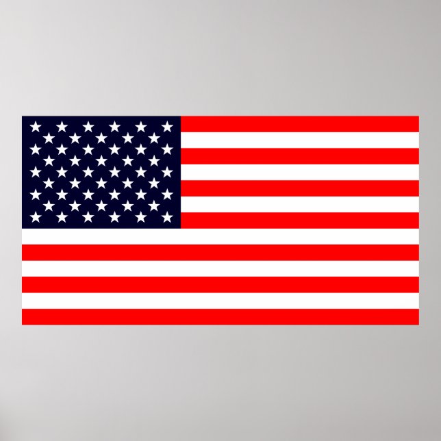 Poster Bandeira dos Estados Unidos da América (Frente)