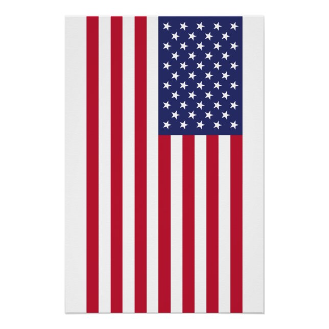Pôster Bandeira dos Estados Unidos da América (Frente)