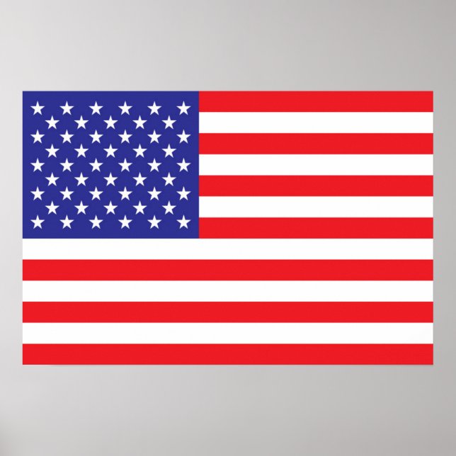 Poster Bandeira dos Estados Unidos da América (Frente)