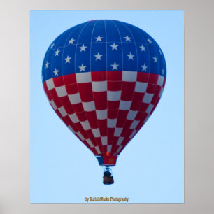 Pôster Bandeira dos Estados Unidos do balão 6822