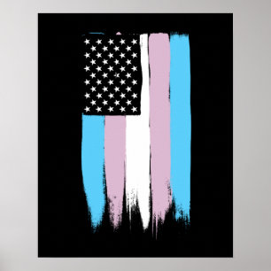 Poster Bandeira dos Estados Unidos do orgulho do