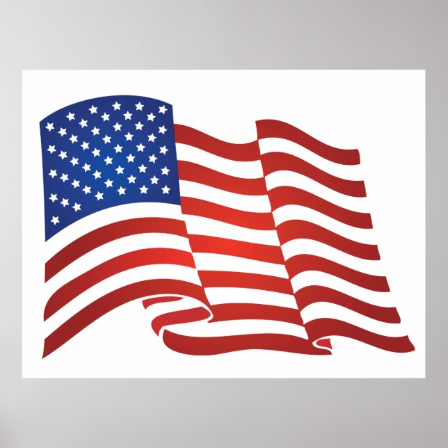 Poster bandeira dos EUA (Frente)