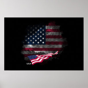 Poster bandeira dos EUA