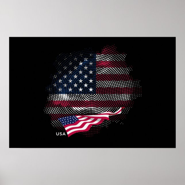 Poster bandeira dos EUA (Frente)