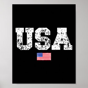 Poster Bandeira Dos Eua 4 De Julho Dia Da América Do Inde