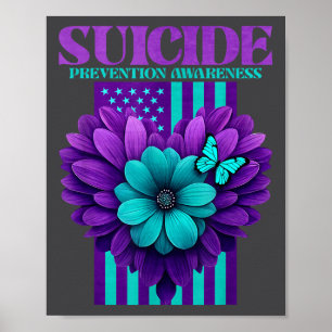 Poster Bandeira dos EUA de Conscientização sobre Prevençã