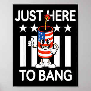 Poster Bandeira dos EUA de fogos de artifício patrióticos