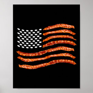 Poster Bandeira Dos Eua Façam Porcos Secos Nos Eua Engraç