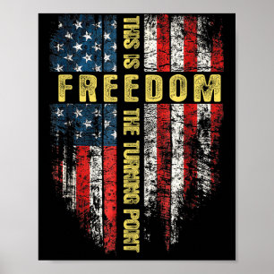 Poster Bandeira dos EUA Patriótica - Este É o Ponto de Vi