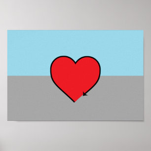 Poster Bandeira e Símbolo do Orgulho Autossexual