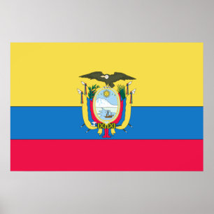 Poster bandeira equatoriana