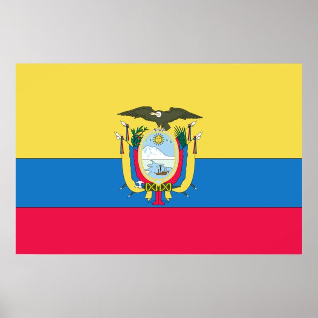 Poster bandeira equatoriana (Frente)