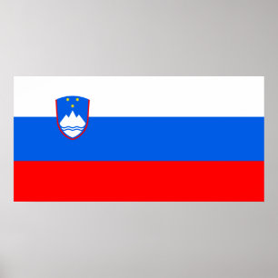 Poster Bandeira eslovena