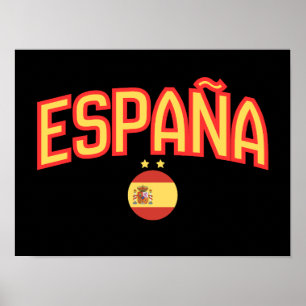 Poster Bandeira Espanhola da Espanha Souvenir