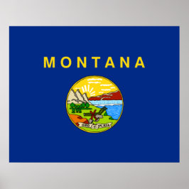 Poster Bandeira estatal de Montana