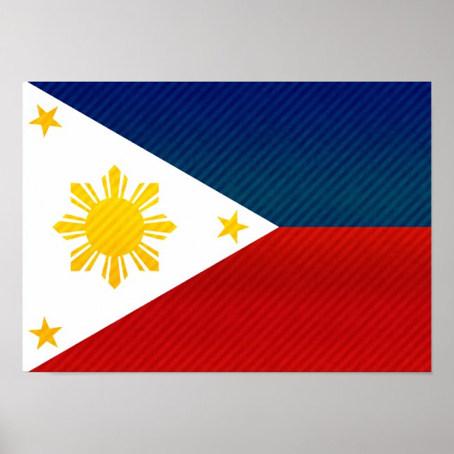 Poster Bandeira filipina removida moderna (Frente)