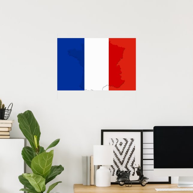 Poster bandeira francesa (Escritório em casa)