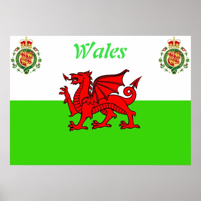 Pôster Bandeira galesa (Frente)