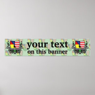 Pôster Bandeira Ganês-Americana da bandeira do protetor