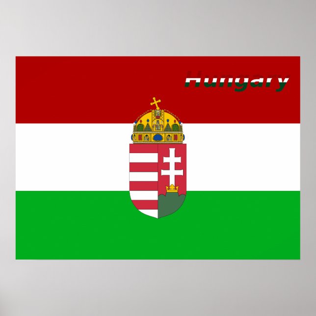 Poster Bandeira húngara (Frente)
