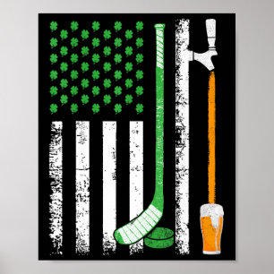 Poster Bandeira Irlandesa Americana Irlanda Dia de São Pa