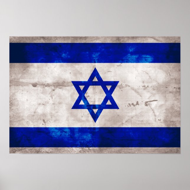 Pôster Bandeira israelita (Frente)
