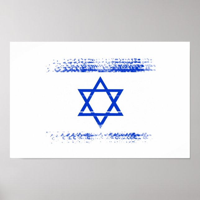 Poster bandeira israelita (Frente)