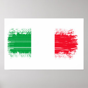 Poster Bandeira italiana
