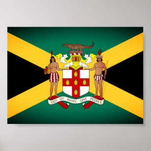 Poster Bandeira jamaicana/ Casaco de armas