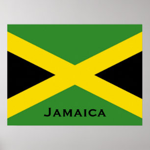 Poster Bandeira jamaicana com as bandeiras do mundo da