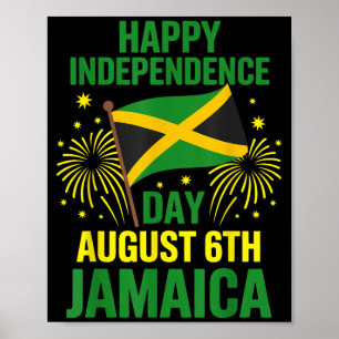 Poster Bandeira Jamaicana Orgulhosa do 63º Dia da Indepen