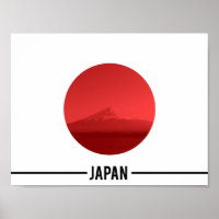 Bandeira Japonesa - Monte Fuji, Japão