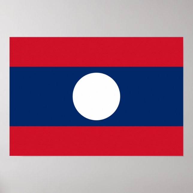 Poster Bandeira Laos (Frente)
